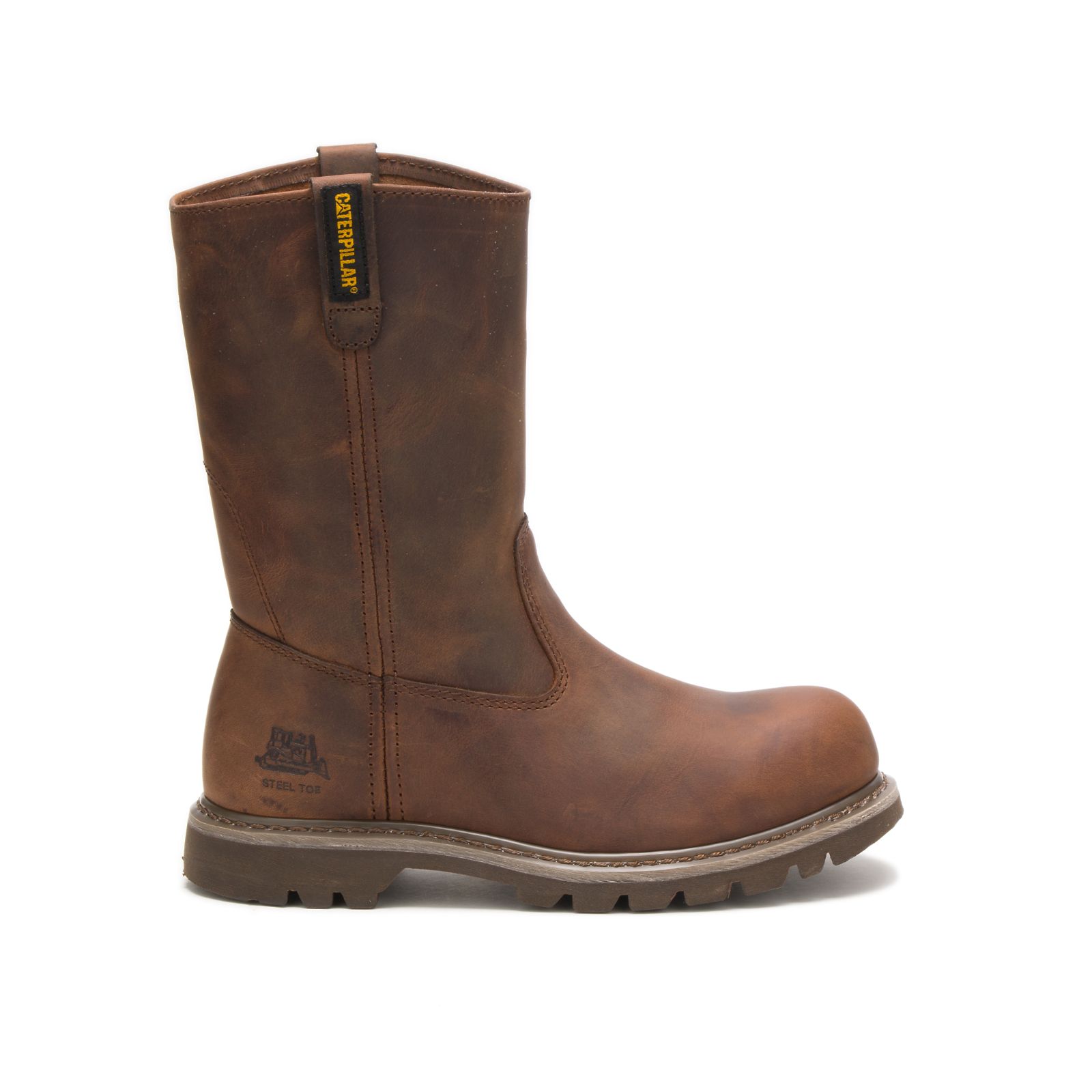 Caterpillar Revolver Steel Toe - Womens Steel Toe Boots - Dark Beige - NZ (874VQNUYL)